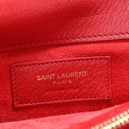 Saint Laurent Calfskin Canvas Small Muse Two Red 6 of 10