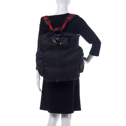 Gucci Techno Canvas Web Drawstring Backpack Black 3 of 14