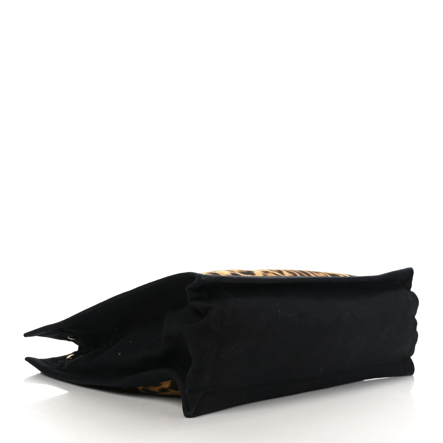 Saint Laurent Canvas Calfskin Leopard Print Rive Gauche Noe Tote Natural Black 4 of 9