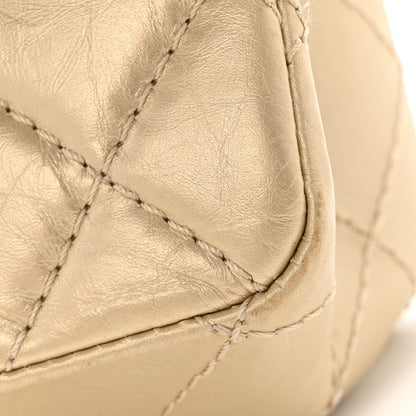 Chanel Metallic Aged Calfskin Quilted 2.55 Reissue 226 Flap Pale Gold 11 of 14