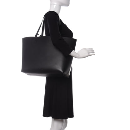 Mansur Gavriel Calfskin Large Shopping Tote Black Flamma 2 of 9