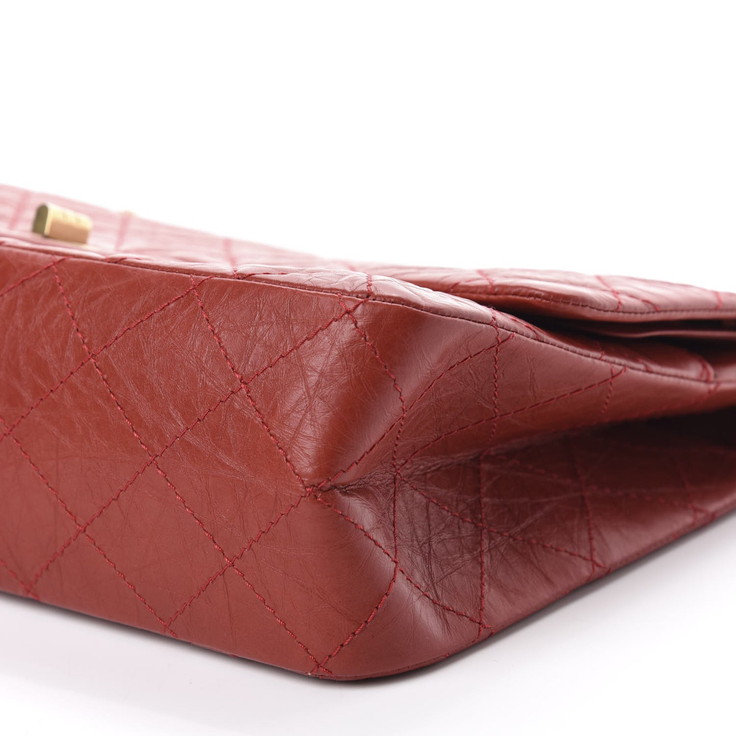 Aged Calfskin Quilted 2.55 Reissue 227 Flap Red