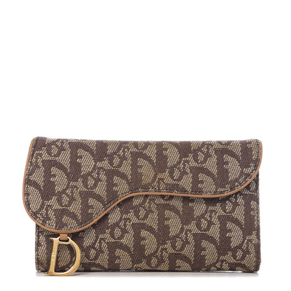 Christian Dior Monogram Saddle Wallet Beige 1 of 7