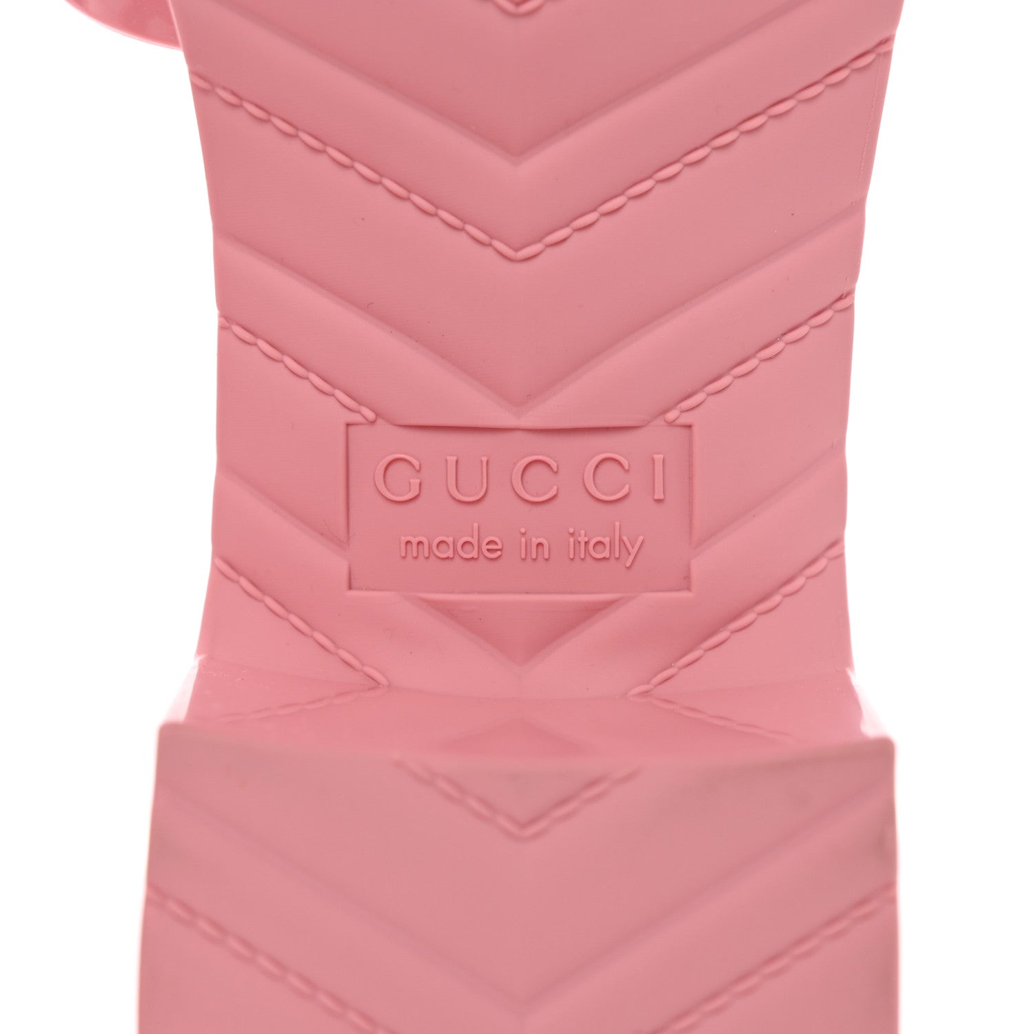 Gucci Rubber Gucci Logo Womens Platform 20/60mm Slide Sandals 35 Wild Rose 6 of 9