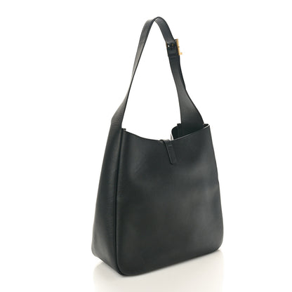 Saint Laurent Smooth Calfskin Large Le 5 A 7 Soft Hobo Black 3 of 9