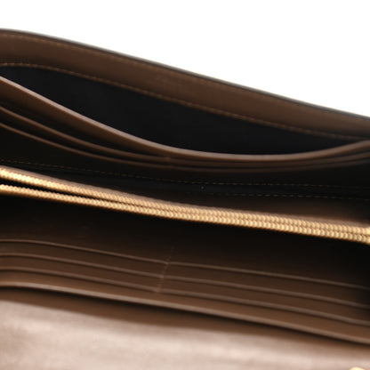 Fendi Vitello Soft F is Fendi Bi-Color FF 1974 Embossed Continental Envelope Wallet On Chain Maya Black 5 of 9