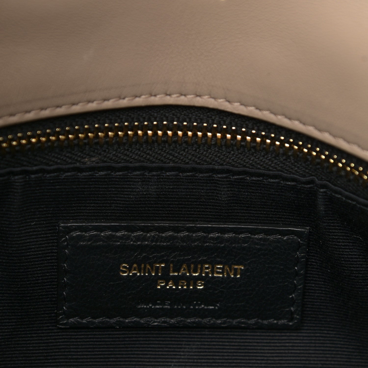 Saint Laurent Lambskin Quilted Small Loulou Puffer Monogram Chain Satchel Dark Beige 5 of 10
