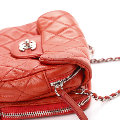 Chanel Lambskin Quilted New Mini Flap Red 10 of 12