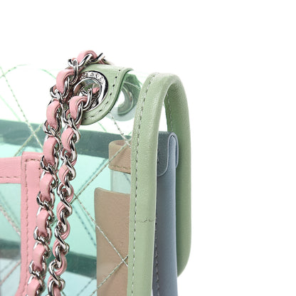 Chanel Lambskin PVC Quilted Mini Coco Splash Flap Blue Green 9 of 11