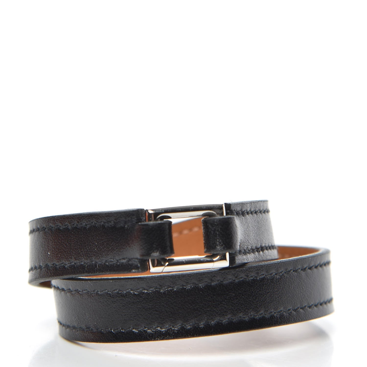 Hermes Swift Rivale Double Tour Bracelet T1 Black 3 of 6
