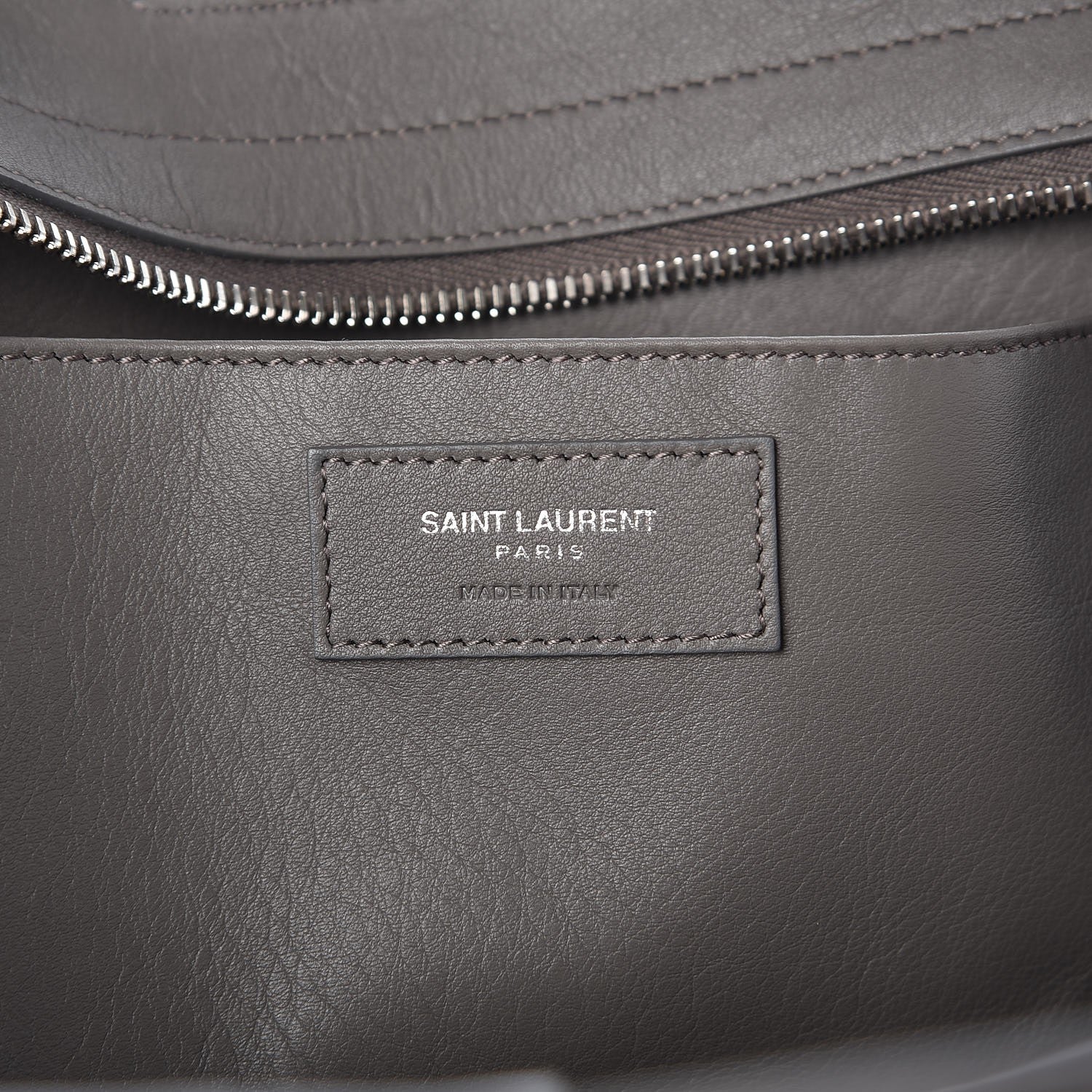 Saint Laurent Smooth Calfskin Crocodile Embossed Baby Monogram Downtown Cabas Earth 7 of 8