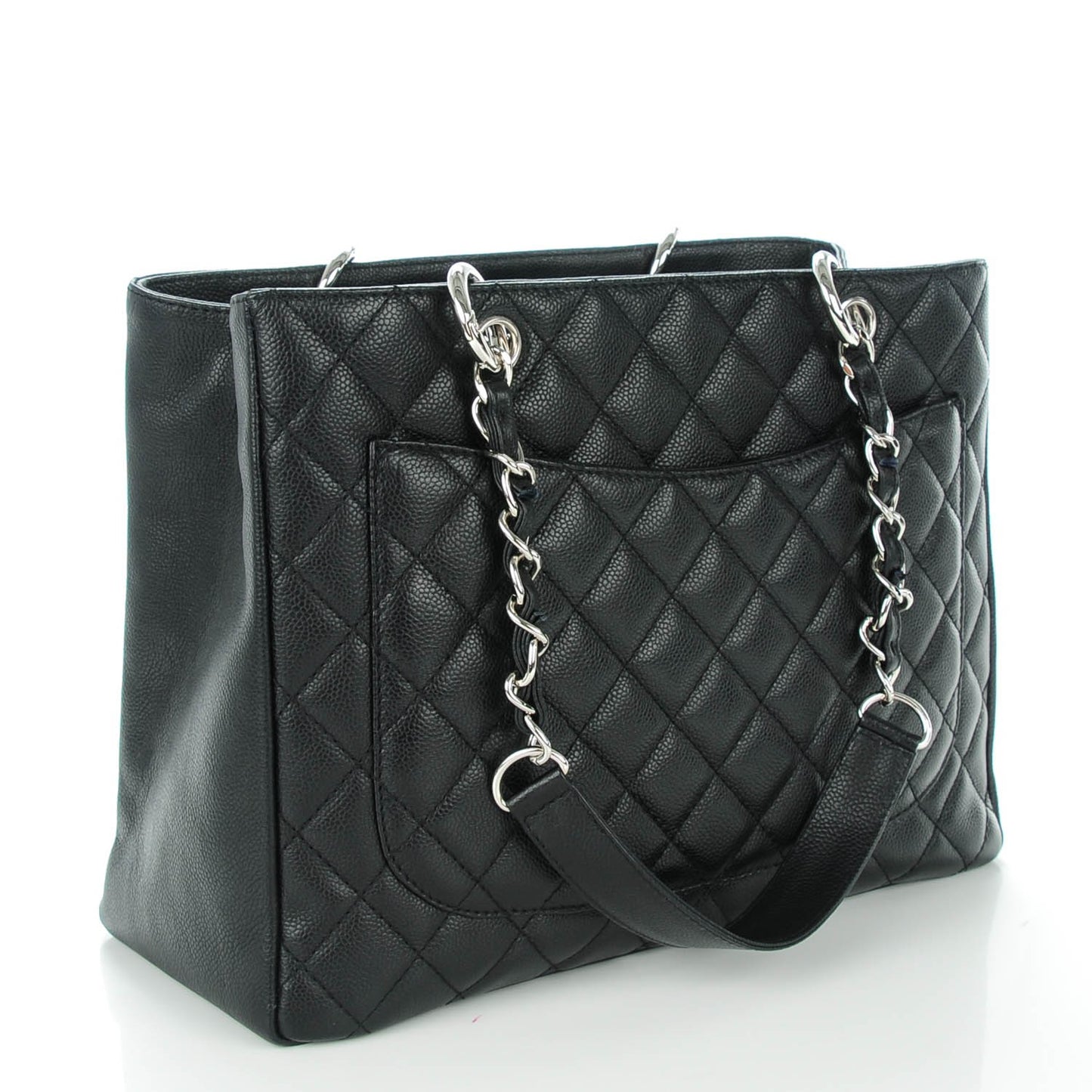 Caviar Quilted Grand Shopping Tote GST Black