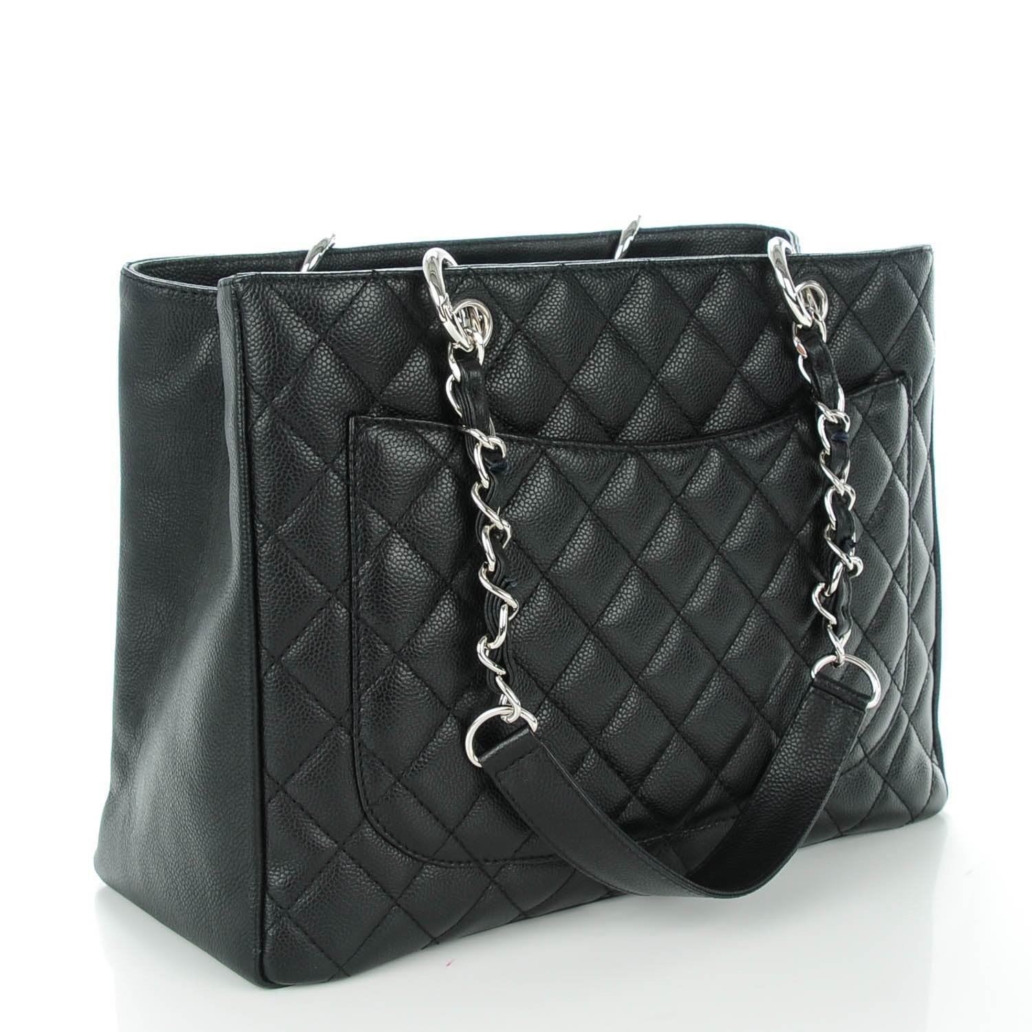 Chanel Caviar Quilted Grand Shopping Tote GST Black 3 of 7