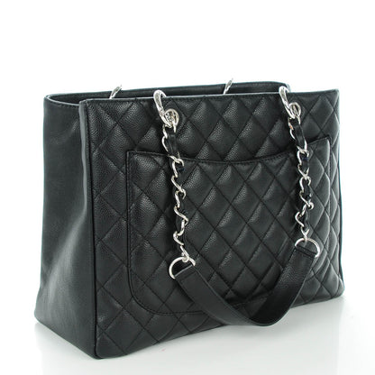 Chanel Caviar Quilted Grand Shopping Tote GST Black 3 of 7