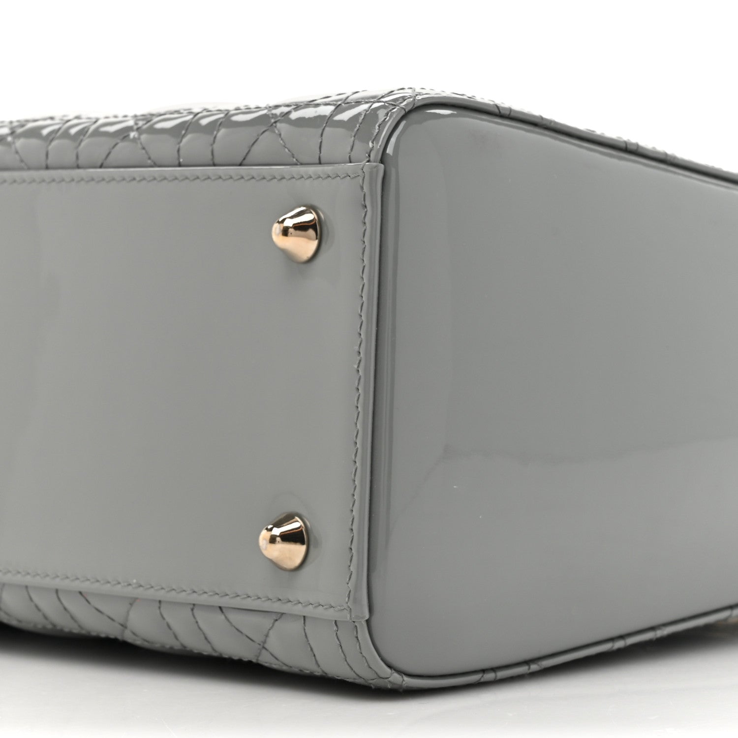 Christian Dior Patent Cannage Large Lady Dior Grey 9 of 11