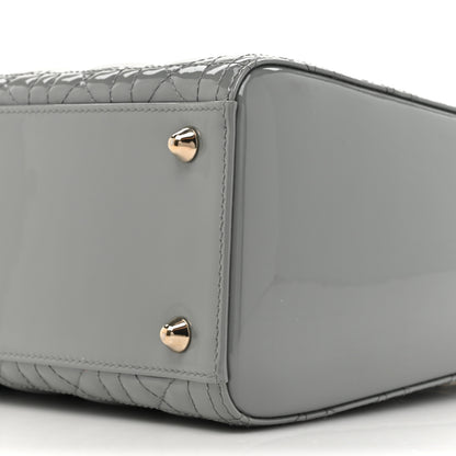 Christian Dior Patent Cannage Large Lady Dior Grey 9 of 11