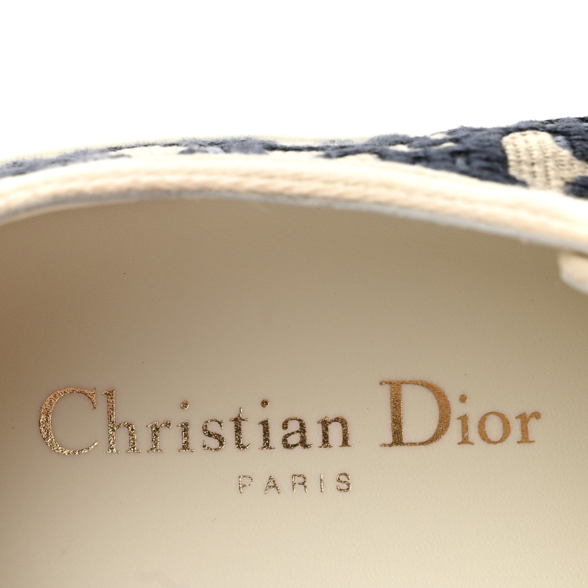 Christian Dior Canvas Oblique Walk 'N' Dior Low Top Sneakers 37.5 Deep Blue 8 of 10
