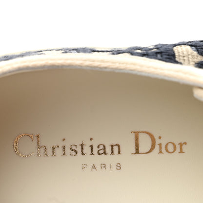 Christian Dior Canvas Oblique Walk 'N' Dior Low Top Sneakers 37.5 Deep Blue 8 of 10