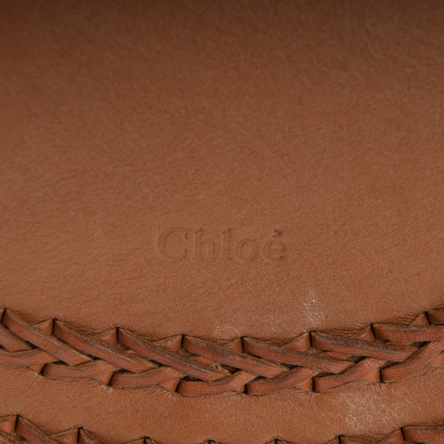 Calfskin Braided Small Hudson Bag Caramel