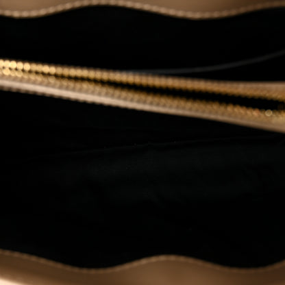 Saint Laurent Calfskin Y Quilted Monogram Small Loulou Chain Satchel Dark Beige 5 of 10