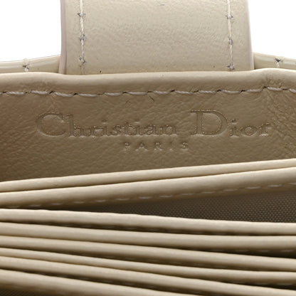 Christian Dior Patent Cannage Lady Dior 5-Gusset Card Holder White 6 of 7