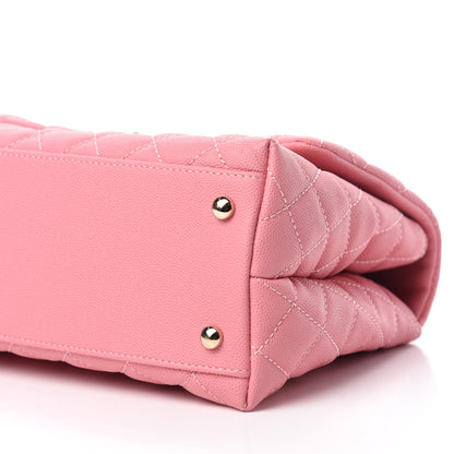 Chanel Caviar Quilted Small Coco Handle Flap Pink 7 of 11