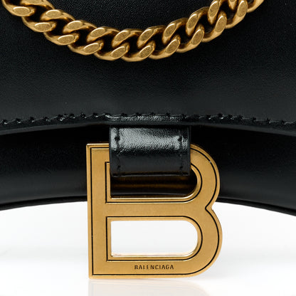 Balenciaga Shiny Box Calfskin Hourglass Chain Bag Black 8 of 10
