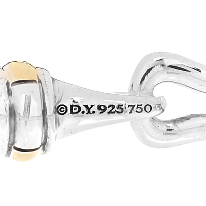 David Yurman Sterling Silver 18K Yellow Gold 4mm Cable Classic Buckle Bracelet 5 of 5