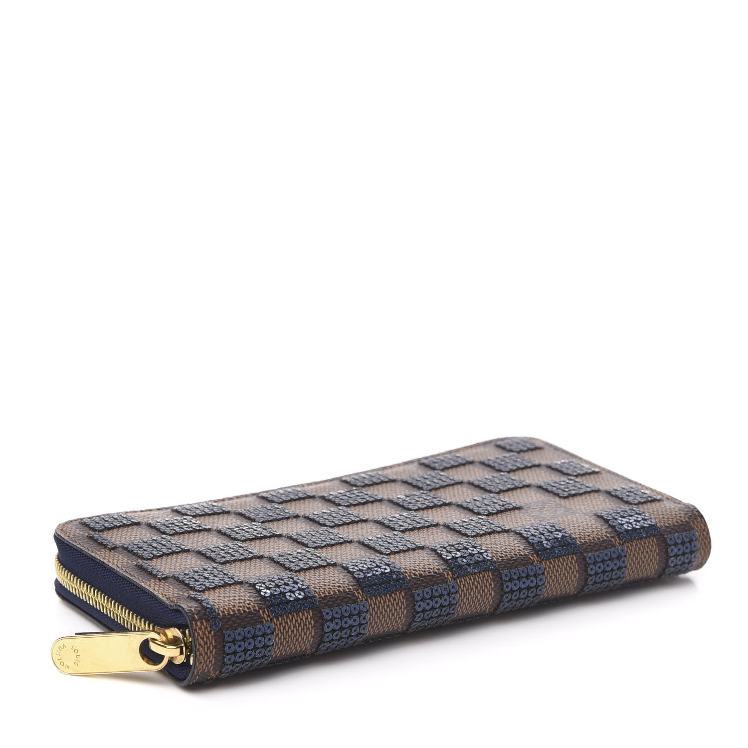 Louis Vuitton Damier Paillettes Zippy Wallet Blue 4 of 7