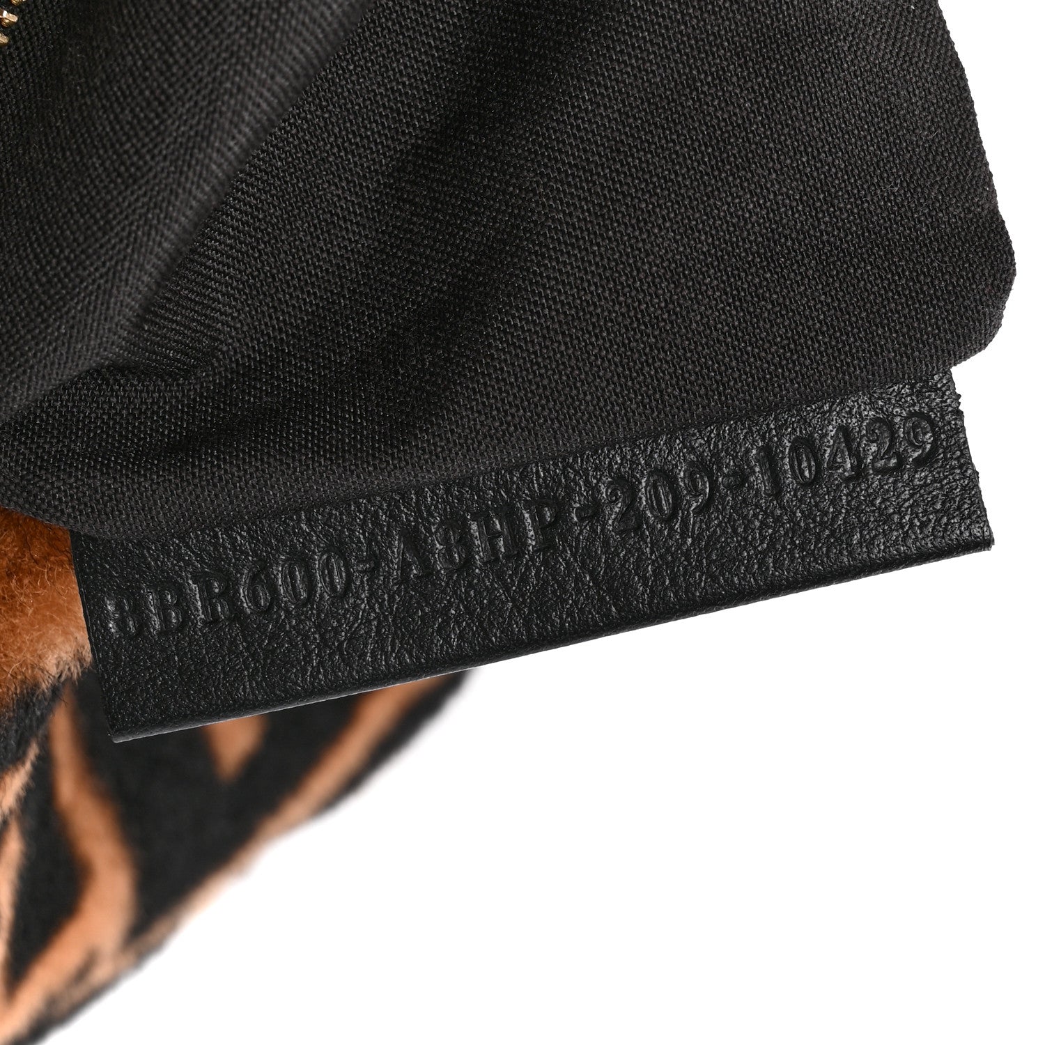 Fendi Shearling Vitello Dolce Macro FF 1974 Baguette Tobacco Black 7 of 10