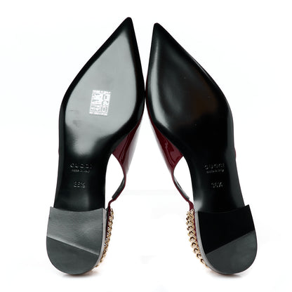 Gucci Patent Signoria Ballet Slingback Ballet Flat 36.5 Rosso Ancora 6 of 10