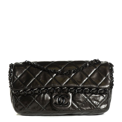 Chanel Calfskin Quilted Medium Chain Me Flap So Black 1 of 6