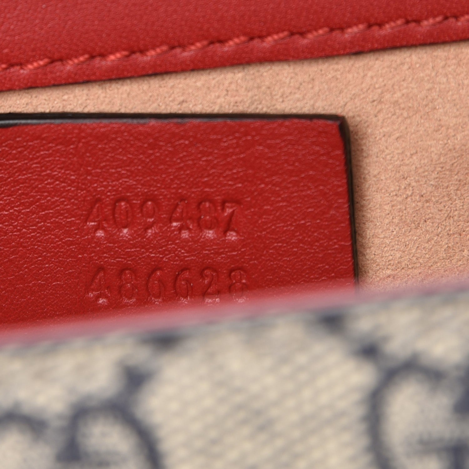 Gucci GG Supreme Monogram Moon Calfskin Small Padlock Shoulder Bag Beige Blue Hibiscus Red Mystic White 7 of 7