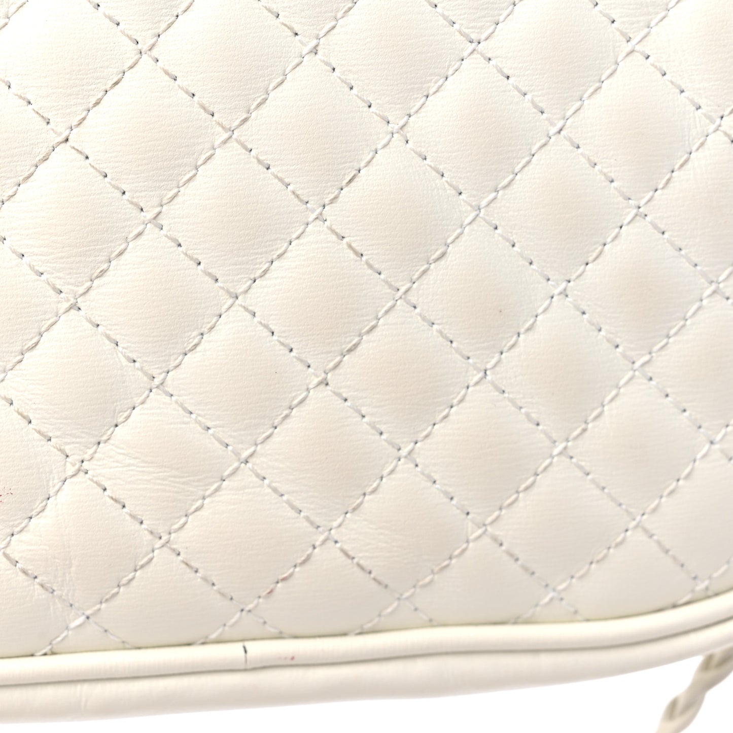 Calfskin Web Trapuntata Mini Shoulder Bag Off White