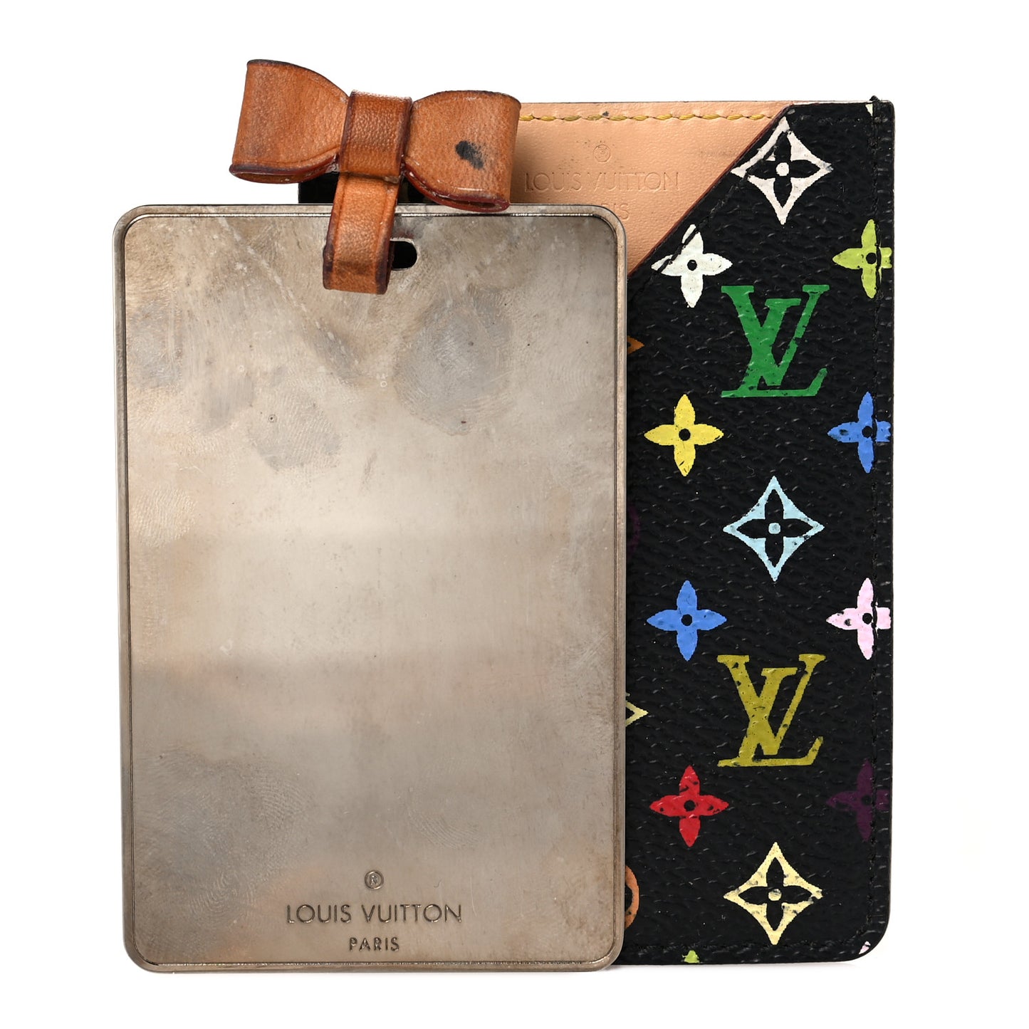 Monogram Multicolor Mirror and Case Pouch Black