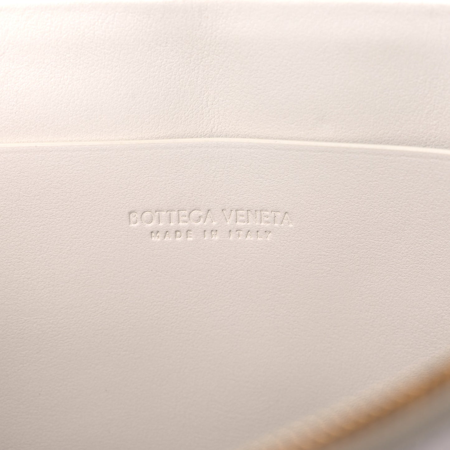 Nappa Padded Intrecciato Flat Pouch Chalk