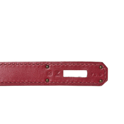Hermes Tadelakt Ghillies Birkin 35 Rubis 10 of 11