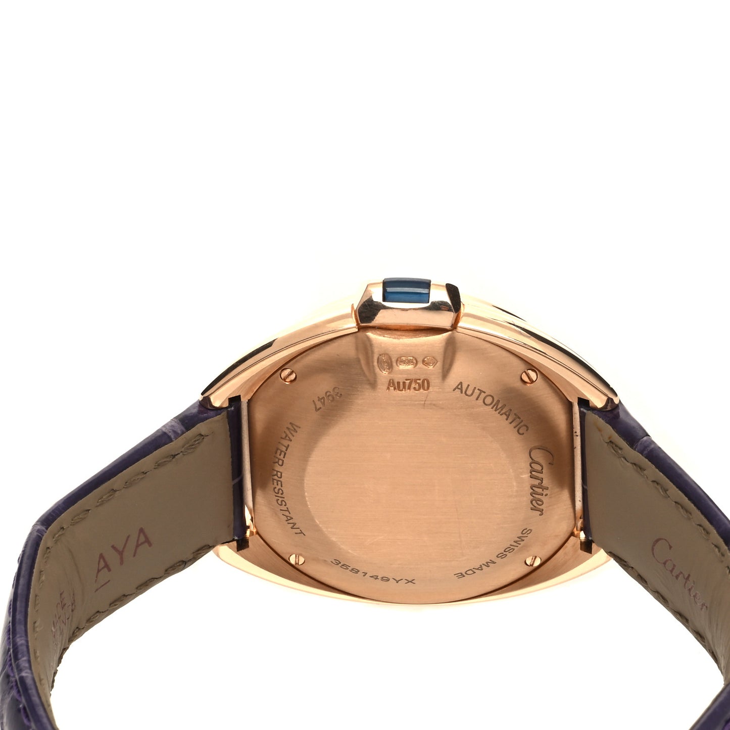 18K Pink Gold Alligator Diamond 31mm Cle De Cartier Automatic Watch