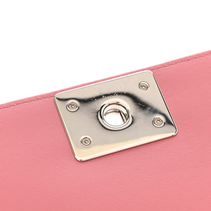 Chanel Calfskin Chevron Quilted Medium Boy Flap Pink 12 of 12