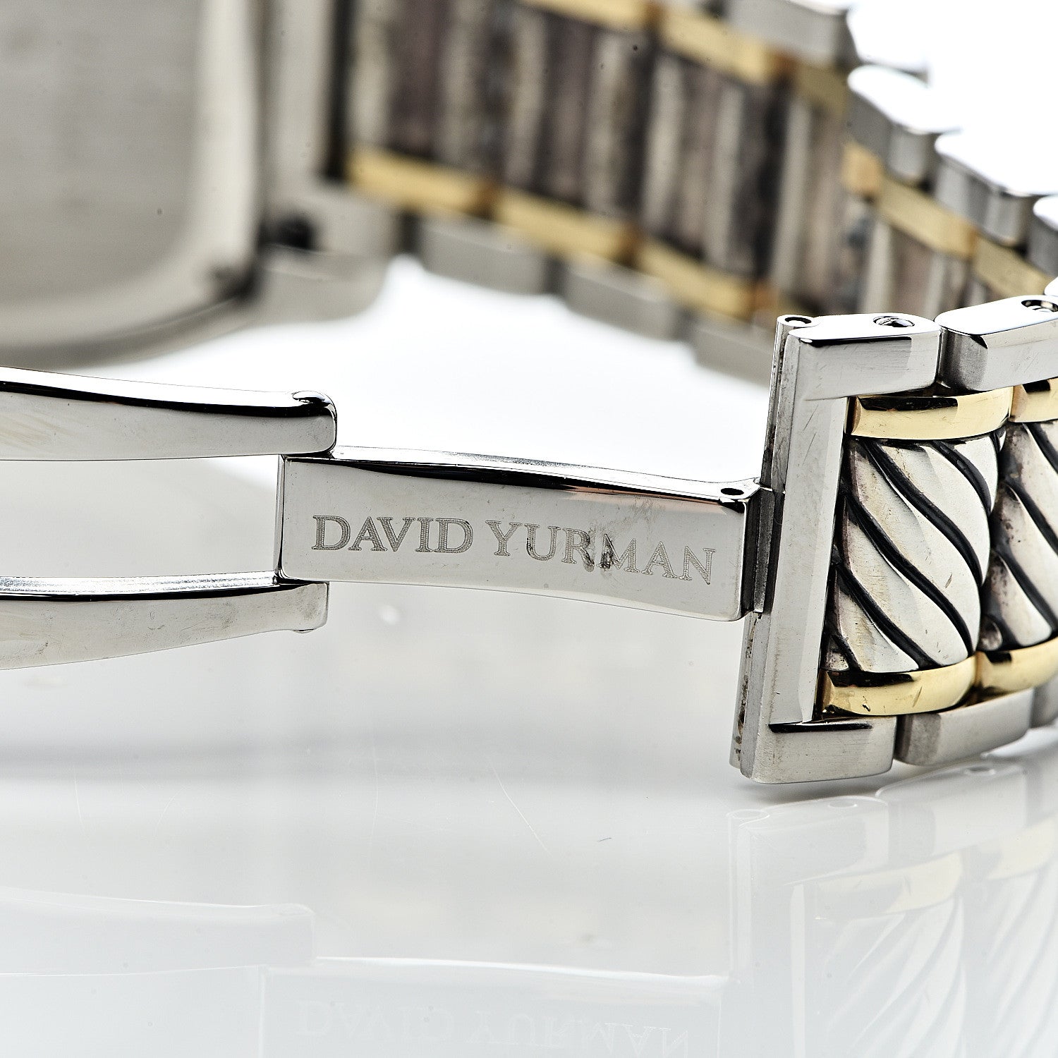 David Yurman Stainless Steel 18K Yellow Gold 35mm Thoroughbred Automatic Watch 7 of 10