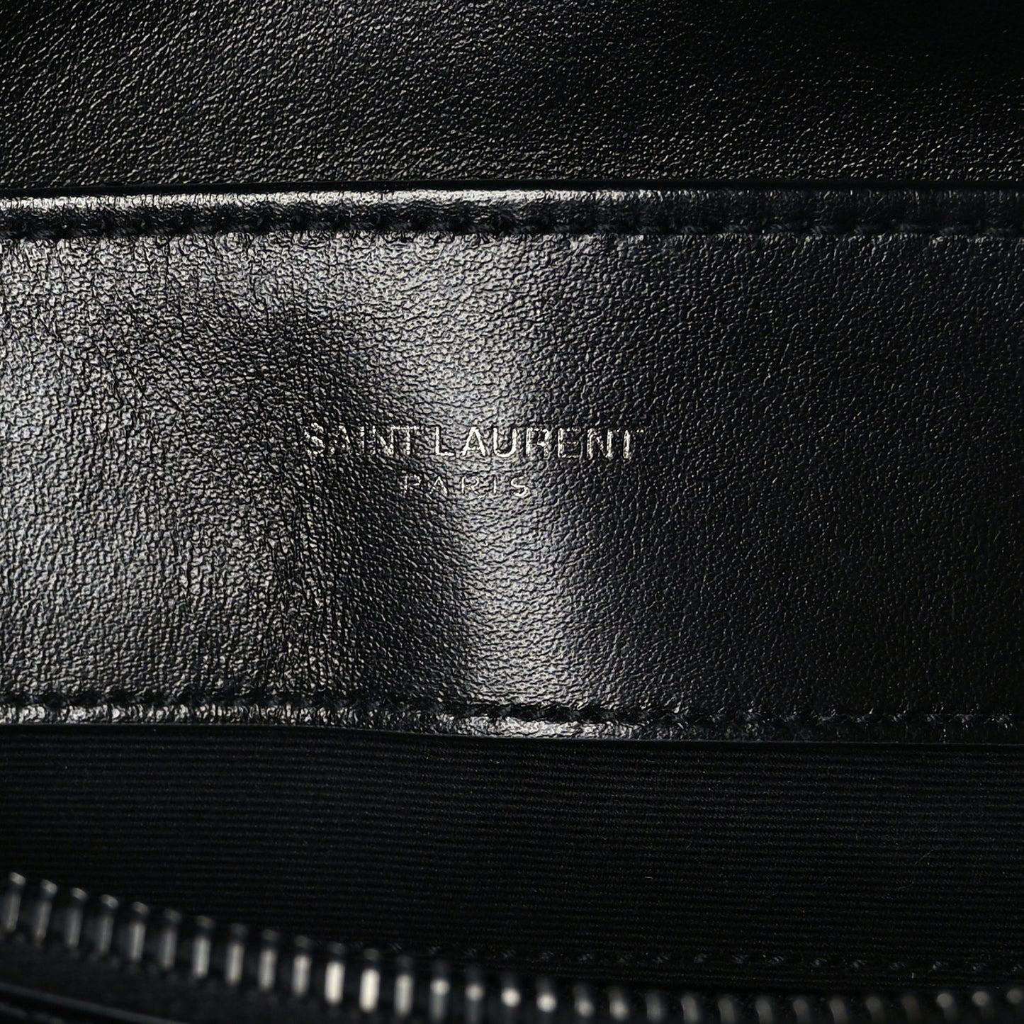 Calfskin Y Quilted Monogram Monochrome Medium Loulou Chain Satchel Black