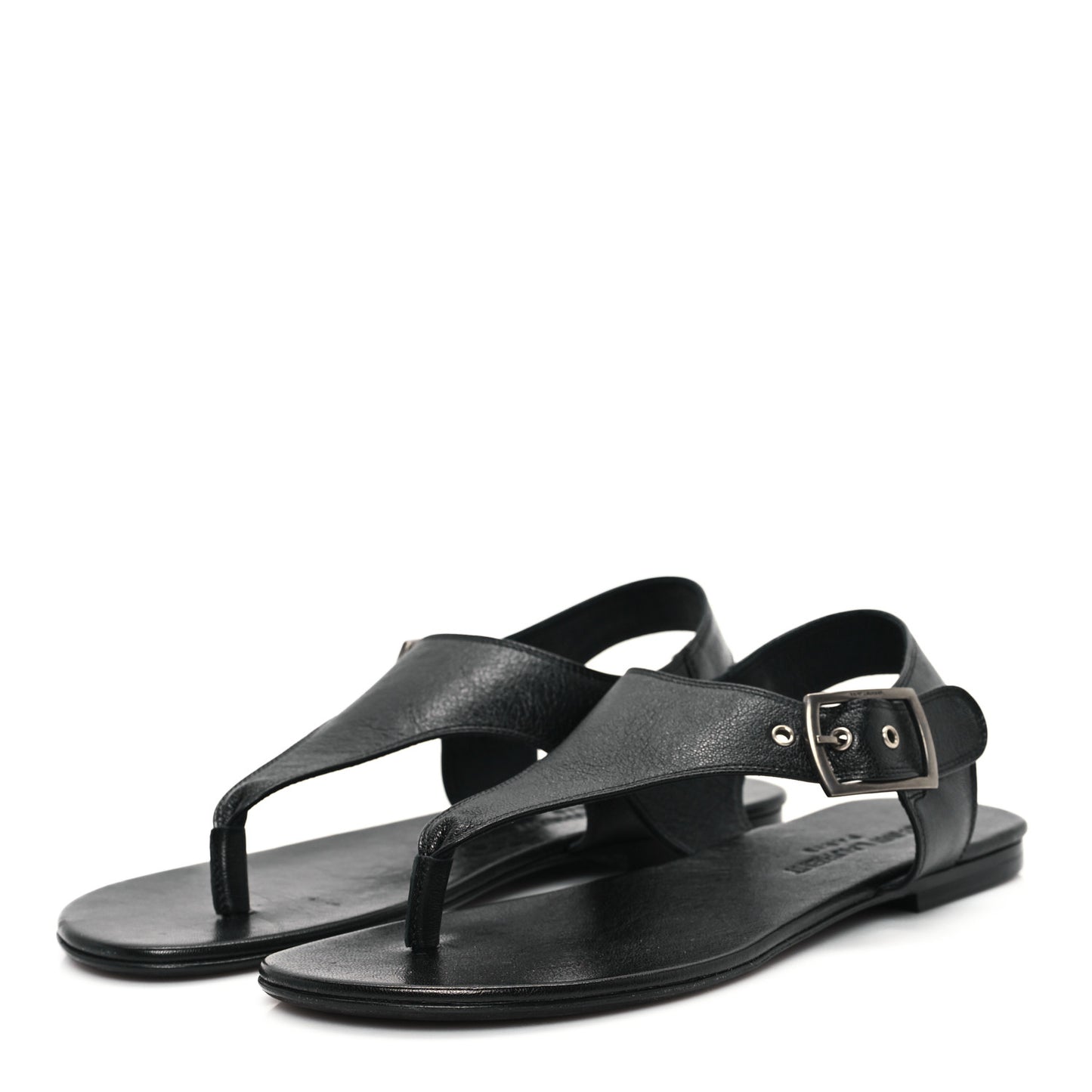 Calfskin Incrociato Denver Monogram Sandals 36 Black