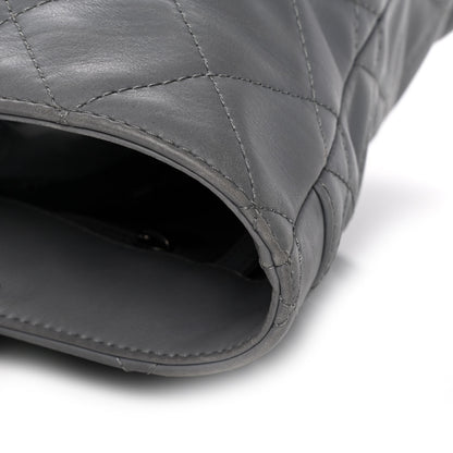 Chanel Lambskin Quilted Shopping Tote Grey 14 of 24