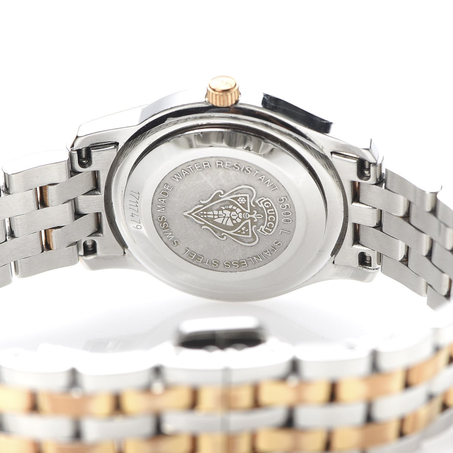 Stainless Steel Mother of Pearl 27mm 5500L Two Tone Quartz Watch
