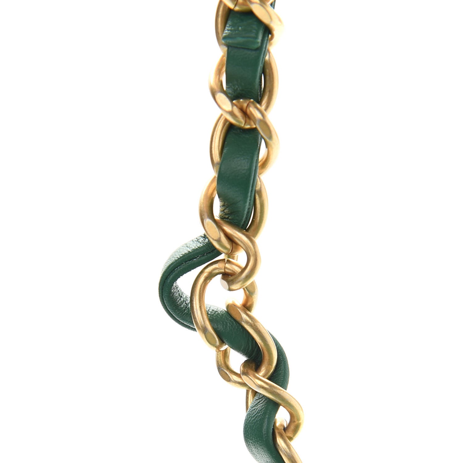 Chanel Lambskin Quilted Chain Infinity Top Handle Flap Green 10 of 10