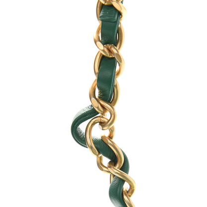 Chanel Lambskin Quilted Chain Infinity Top Handle Flap Green 10 of 10