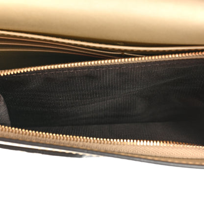 Gucci Metallic Guccissima Signature Bowy Chain Wallet Golden Beige 6 of 14