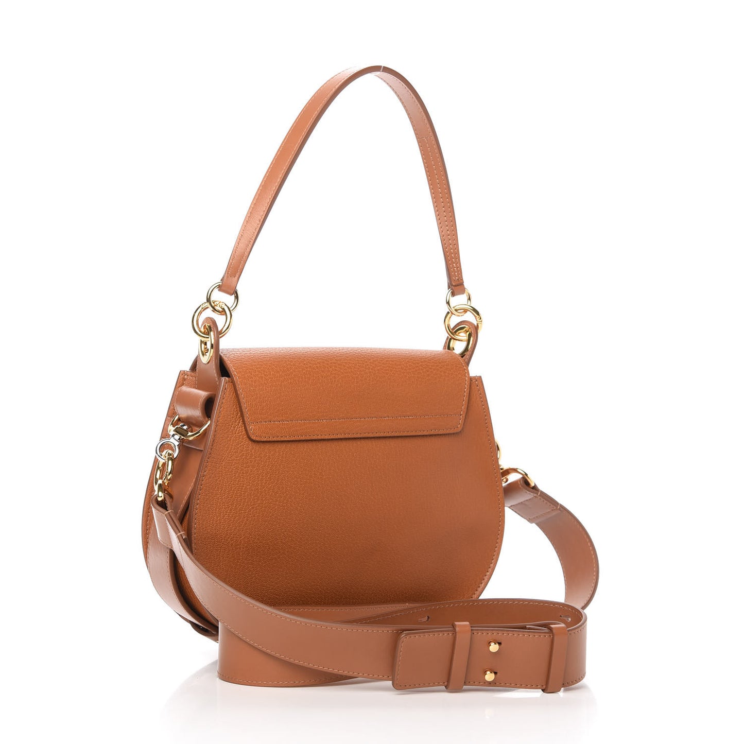 Grained Calfskin Large Tess Bag Caramel