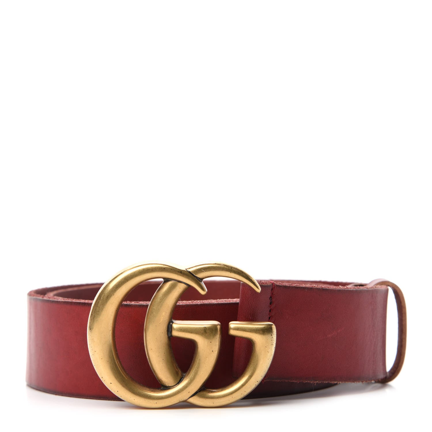 Gucci Faded Calfskin Double G 40mm Belt 80 32 Red 1 of 4