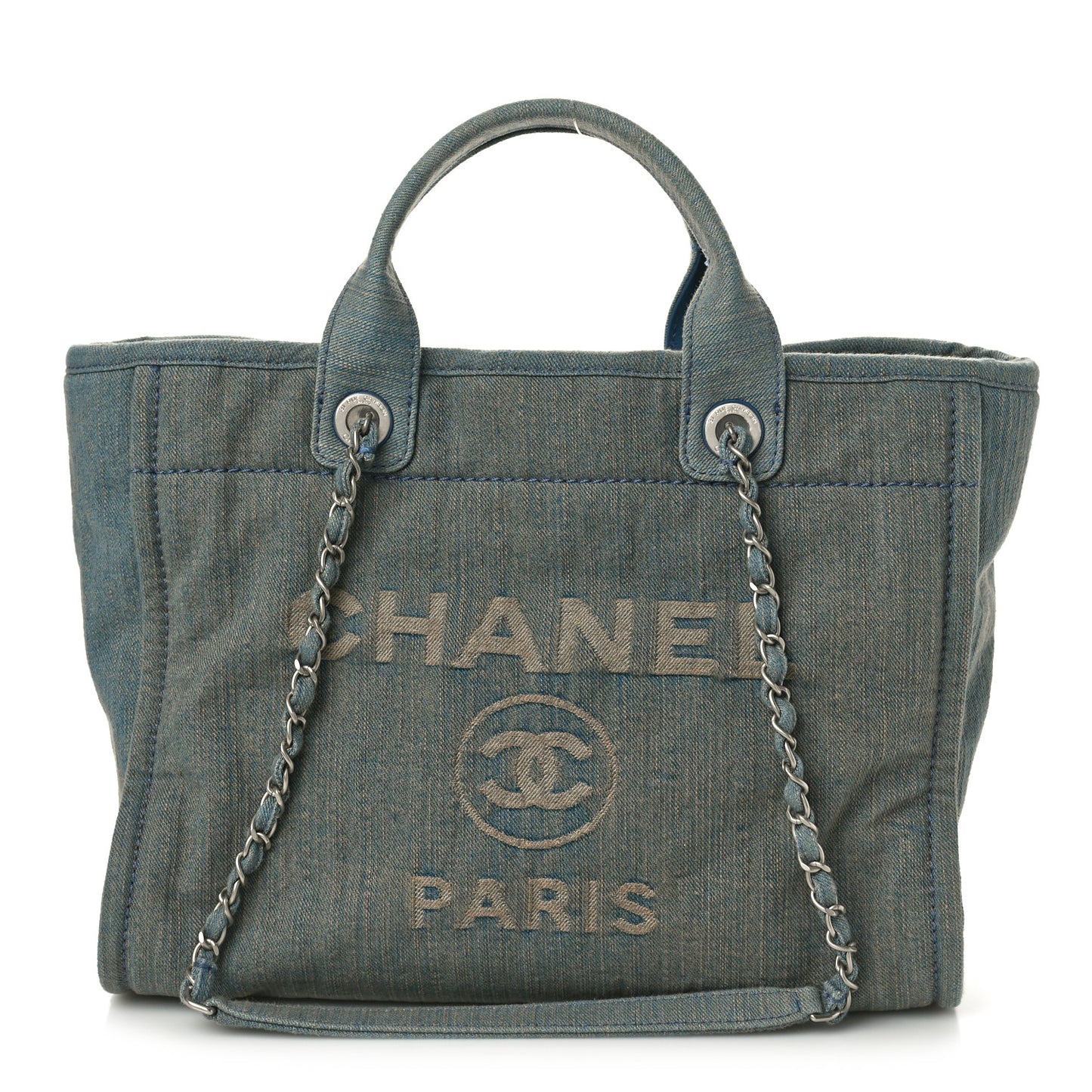 Denim Small Deauville Tote Light Blue